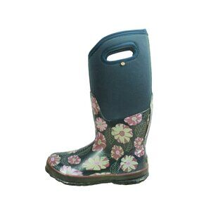 Bogs Classic Multicolor Rubber Pull On Floral Waterproof Tall Winter Boots Sz 7